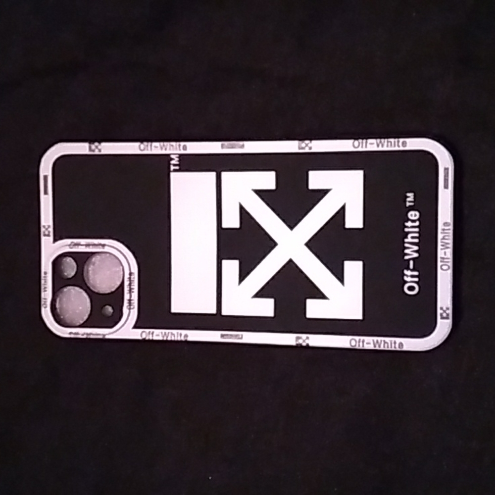 Black Off-White Brand Case for IPhone 13